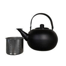 Théières en acier inoxydable avec infuseur,-Noir taille moyenne