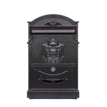 (Puce) Antique Style Lockable Aluminum Letter Box,Mailbox Wall Mount, Large Capacity Lockable Mailbox, Vintage Metal Mailbox for Home Decorative