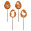 Metallrostige Tiere, Gartenstecker, künstliche-4 Eier 1