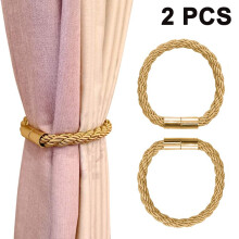 Eleganti fermatende magnetici decorativi, fermatende in corda intrecciata in stile moderno e semplice, per tende da soggiorno e camera da letto, 2