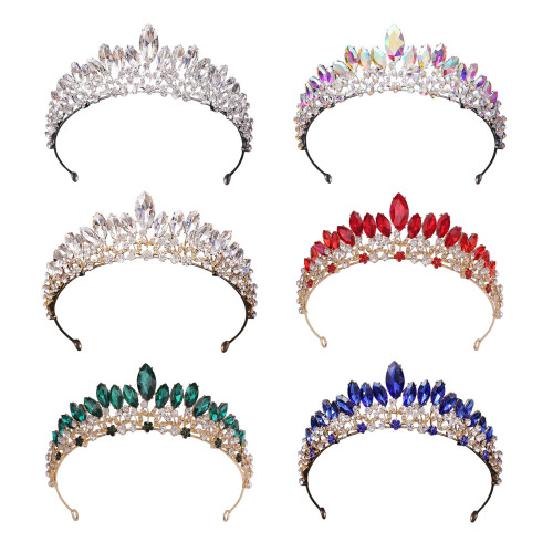 Cerceau de cheveux en diamant coloré brillant, couronne de-E 1