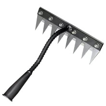 Heavy Duty Garden Cultivator Rake with Ultra Sharp Steel Tines for Weeding Lawn Yard Garden (8 Teeth)