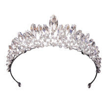 Bandeaux couronne de diamant pour-diamant blanc sur argent
