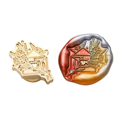 Flower Pattern Wax Stamp Head 3D Embossed Wax-floral envelope