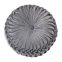 Coussin décoratif en velours doux plissé, idéal pour canapé, fauteuil, lit ou voiture. Décoration chic et moelleuse. Coussin rond en velours,