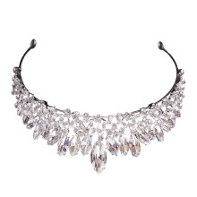 Colorful Diamond Crown Headbands Festival-white diamond on sil