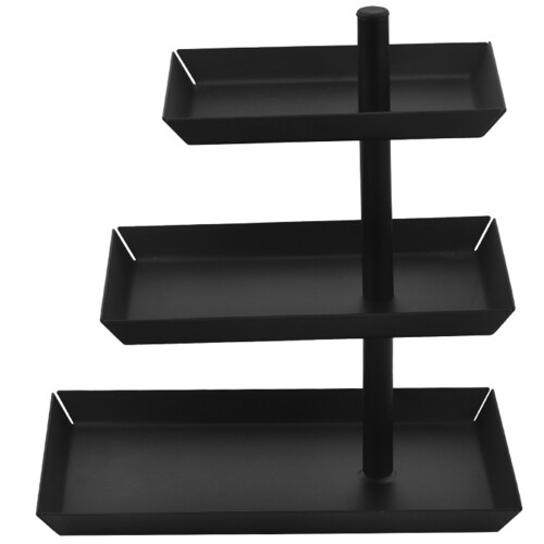 Modern Display Stand for Snacks Dessert Practical Storage-Black