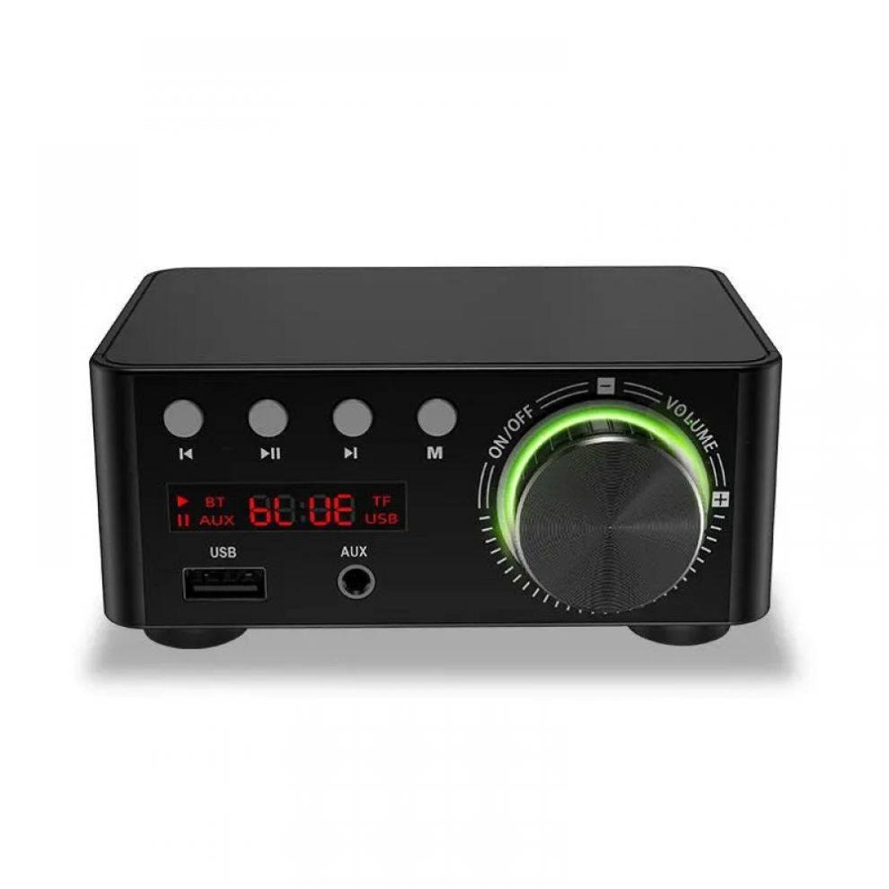 50W + 50W 100W Bluetooth 5.0 Amplifier Digital Audio Power Amp Black 6472608718511