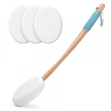 Lotionapplikator für Rücken und Füße, 4 austauschbare Pads, 1 langer Griff, Lotionapplikator für den Rücken, speziell für Senioren und Fraue