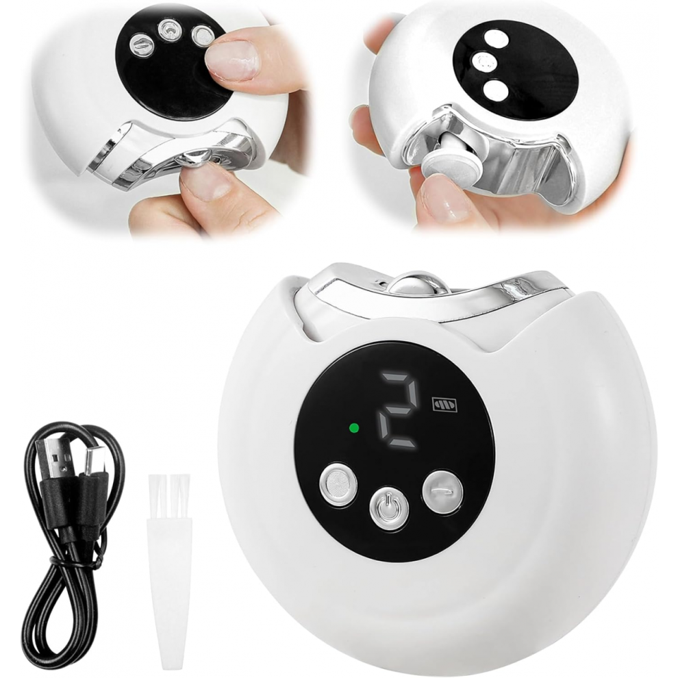 Electric Nail Clipper, 2 in 1 Cutting and Grinding Automatic Nail Clipper