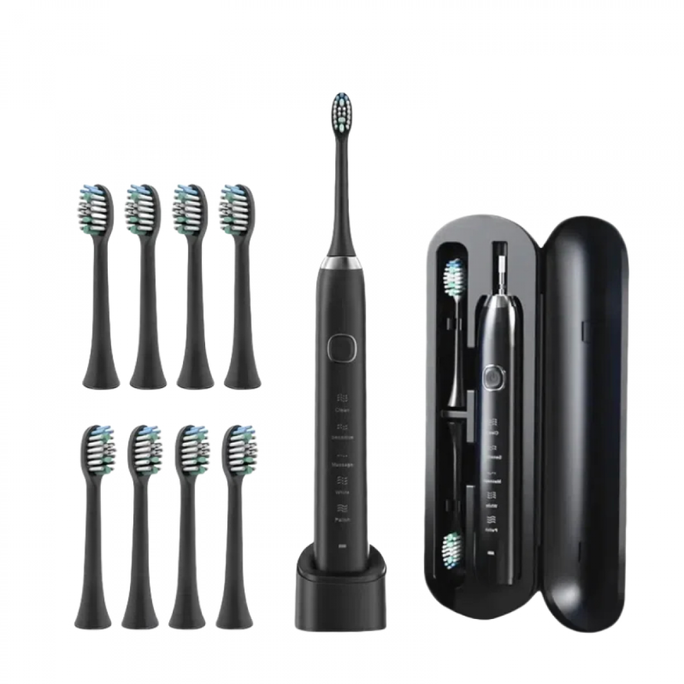Electric Sonic Toothbrush 8 Brush Heads Smart Ultrasonic Dental Teeth Whitening Rechargeable Adult Tooth Brush Sarmocare S100