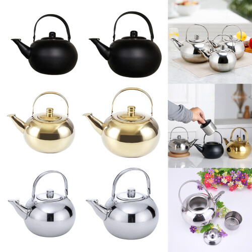 Stainsless Steel Teapots with Infuser-true color medium size 2
