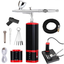 Kit aerografo a batteria extra a doppia azione con compressore, batteria sostituibile, set aerografo senza fili per manicure e verniciatura