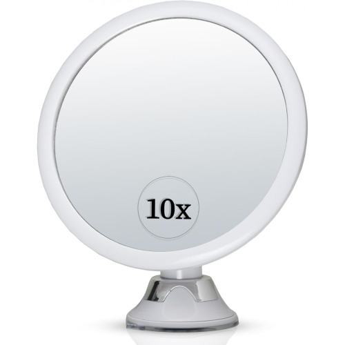 10x Magnifying Lighted Makeup Mirror - Rechargeable - 3 Color Modes