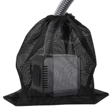 1 Stück Pumpenfilterbeutel, schwarz mit Kordelzug, für Teichpumpen