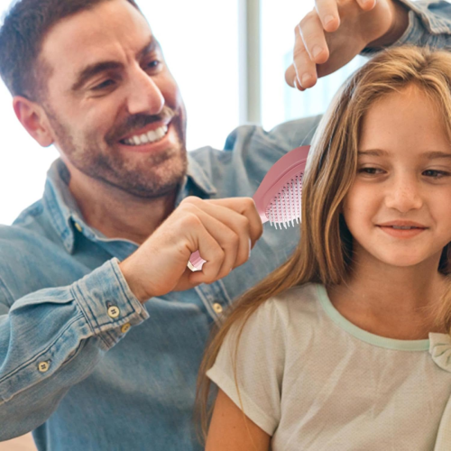 Escova desembaraçadora de cabelo resistente ao calor, para limpeza e antiestática. 2