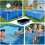 Capa protetora resistente para piscina retangular acima do solo, 400 x 211 cm, com material reforçado, resistente a rasgos e ao desbotamento 4
