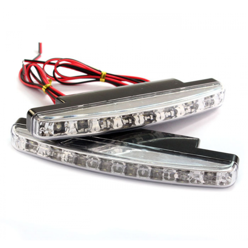 2Pcs 8-Led Daytime Lights Car Drl Fog Lamp Bulb Super Bright Waterproof Dc 12V 6472608725021