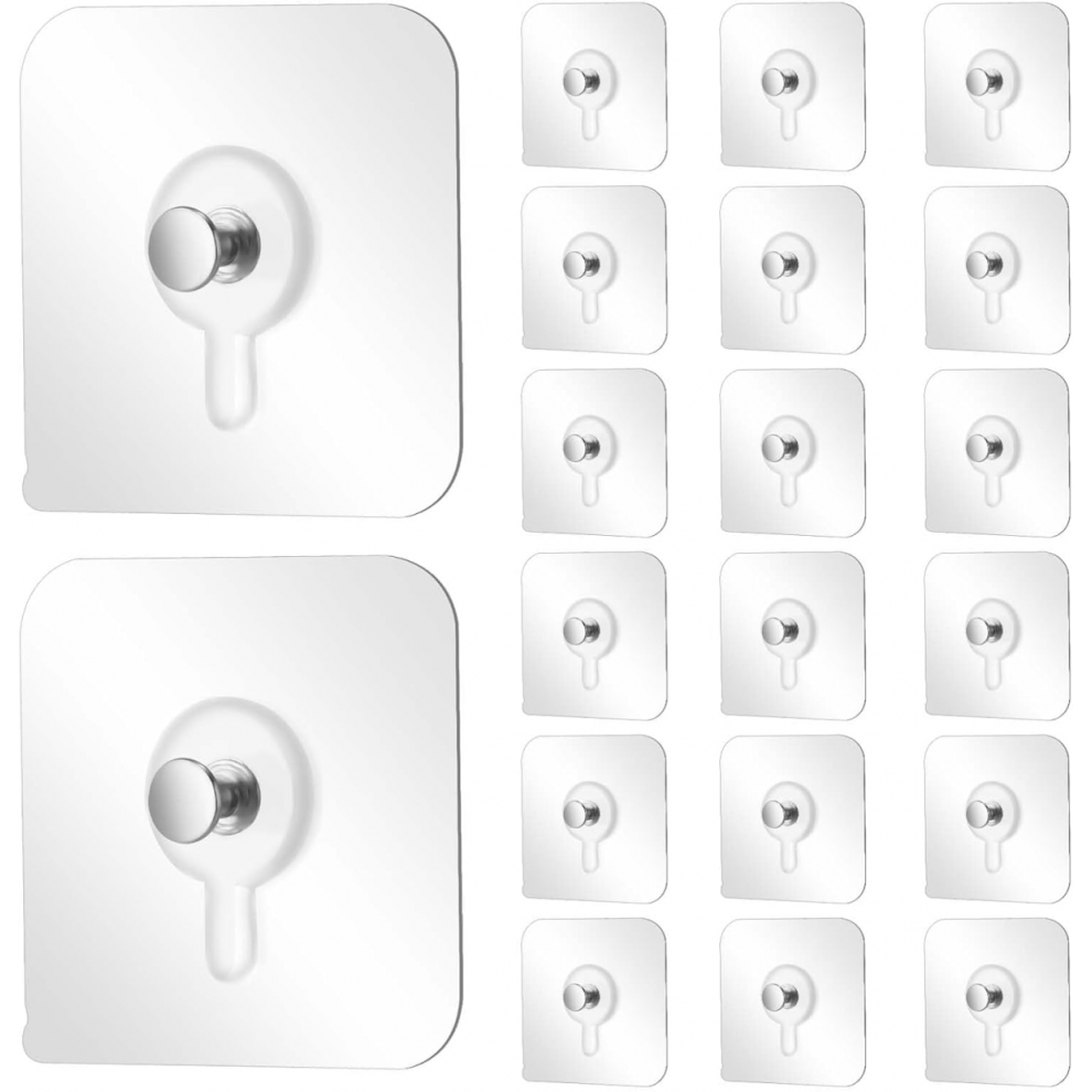 20Pcs Nail Free Wall Hangers, Picture Hangers Without Nails With Sticky Wall 6472608765119
