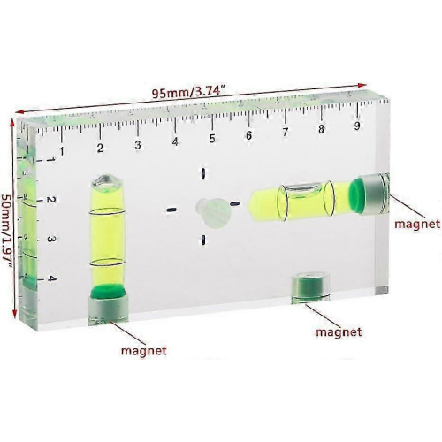 High Precision Transparent Two Direction Magnetic Level Bubble Mini Level 1