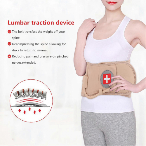 Lumbar Spinal- Decompression Back Belt Traction Waist Protector Belt Pain Lower Lumbar Support Fit 1