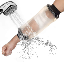 protection de douche en PVC, protège-bras réutilisable, compatible avec les adultes.