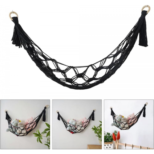 Macrame Toy Hammock For Stuffed Animals, Ted-dy Hammock Soft Toy Storage Net 1