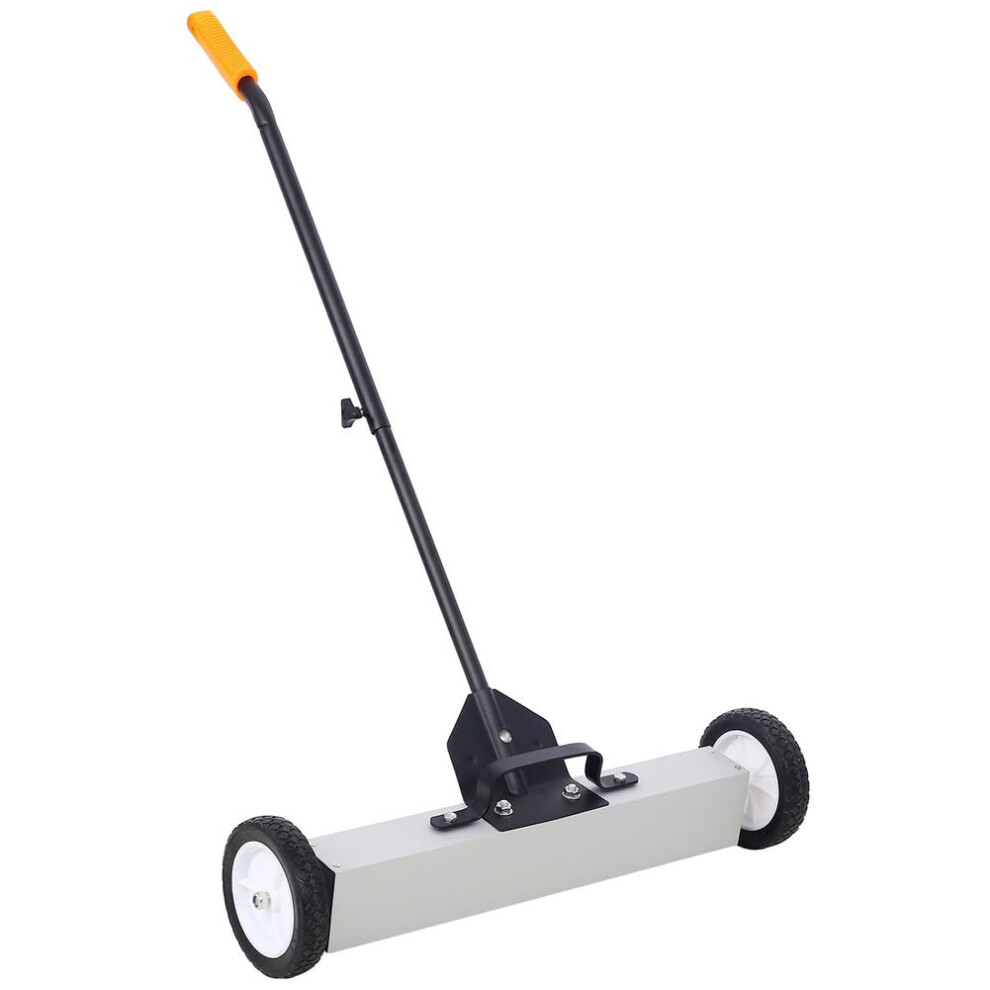 24 Inch Rolling Magnetic Sweeper With Wheels, 30Lb Capacity, Quick Release For Nails And Screws 9001264856298