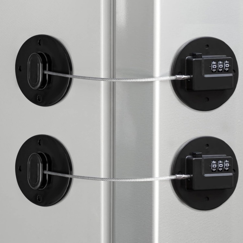 2 Pack Refrigerator Lock Fridge Locks For Kids, Keyless Digital Refrigerator Lock Childproof For Cabinets Drawers