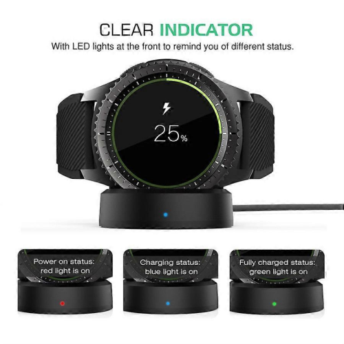Ασύρματος γρήγορος φορτιστής Gear S3 S2, συμβατός με το Galaxy Watch 1