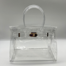 Borse trasparenti in PVC alla moda per donna, borse trasparenti in plastica per lavorare, borse trasparenti impermeabili