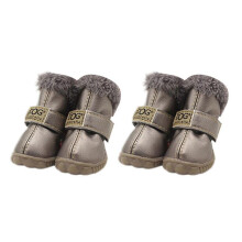 (1, Silver) Puppy Shoes Durable Anti-Dirty Pet Boot Dog Waterproof Shoes Anti-Slip and Skid-Proof Breathable Warm Boot  Yellow 5