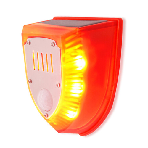 Weatherproof Solar Security System, PIR Motion Detector With Solar Motion Sensor Alarm, Multi-Application Outdoor Strobe Light For Enhanced Safety