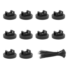 (Base 36mm) Multiple Purpose Magnetic Seats Clip & Zip Tie Complete for Adjustable Wire Control Pack of 30 in Different Environment Multicolor