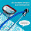 Pool Pump Replacement Hose,1.5M for Compatible with  Filter Pump 300,330,530 and 1000 Pool Include 6 Hose Clamps,B 2