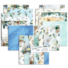 24 Sheets Winter Story Decorative Scrapbook Paper Set, 12 Designs, 160gsm, Acid Free, Single Sided, 15.2cm x 15.2cm
