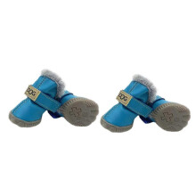 (4, Blue) Puppy Shoes Durable Anti-Dirty Pet Boot Dog Waterproof Shoes Anti-Slip and Skid-Proof Breathable Warm Boot Yellow 5
