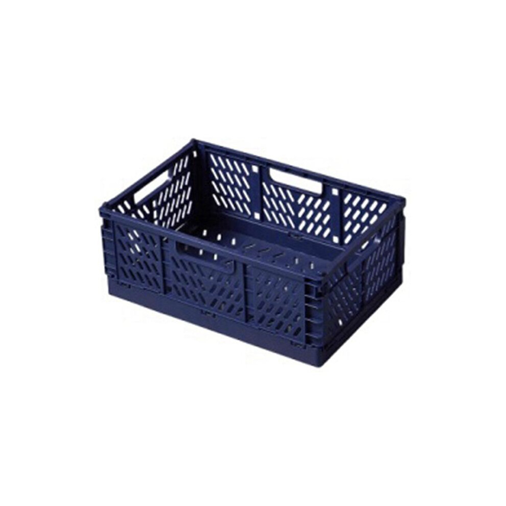 Folding Storage Box Basket Utility Cosmetic Container Desktop Holder Home Use School Desk Storage Box Blue 6131641826569