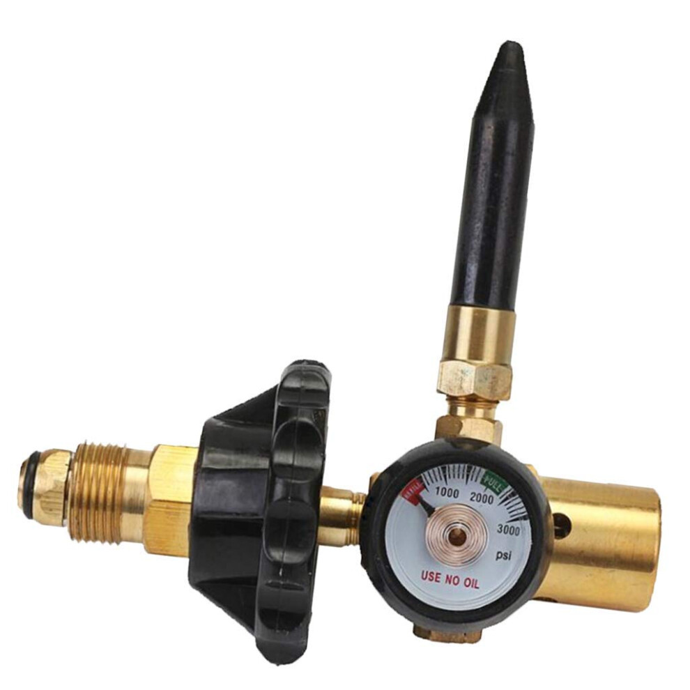 Medium Helium Tank Regulator Filler Valve With Gauge 0-3000 Psi For Balloon Inflation And Helium Tanks 9001264857110