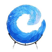 Acrylic Wave Sculpture Wave Desktop Flower Statue Bedroom Home Gift Ornaments Decoration 12 X 12cm
