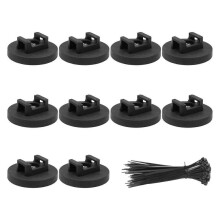 (Base 43mm) Multiple Purpose Magnetic Seats Clip & Zip Tie Complete for Adjustable Wire Control Pack of 30 in Different Environment Multicolor