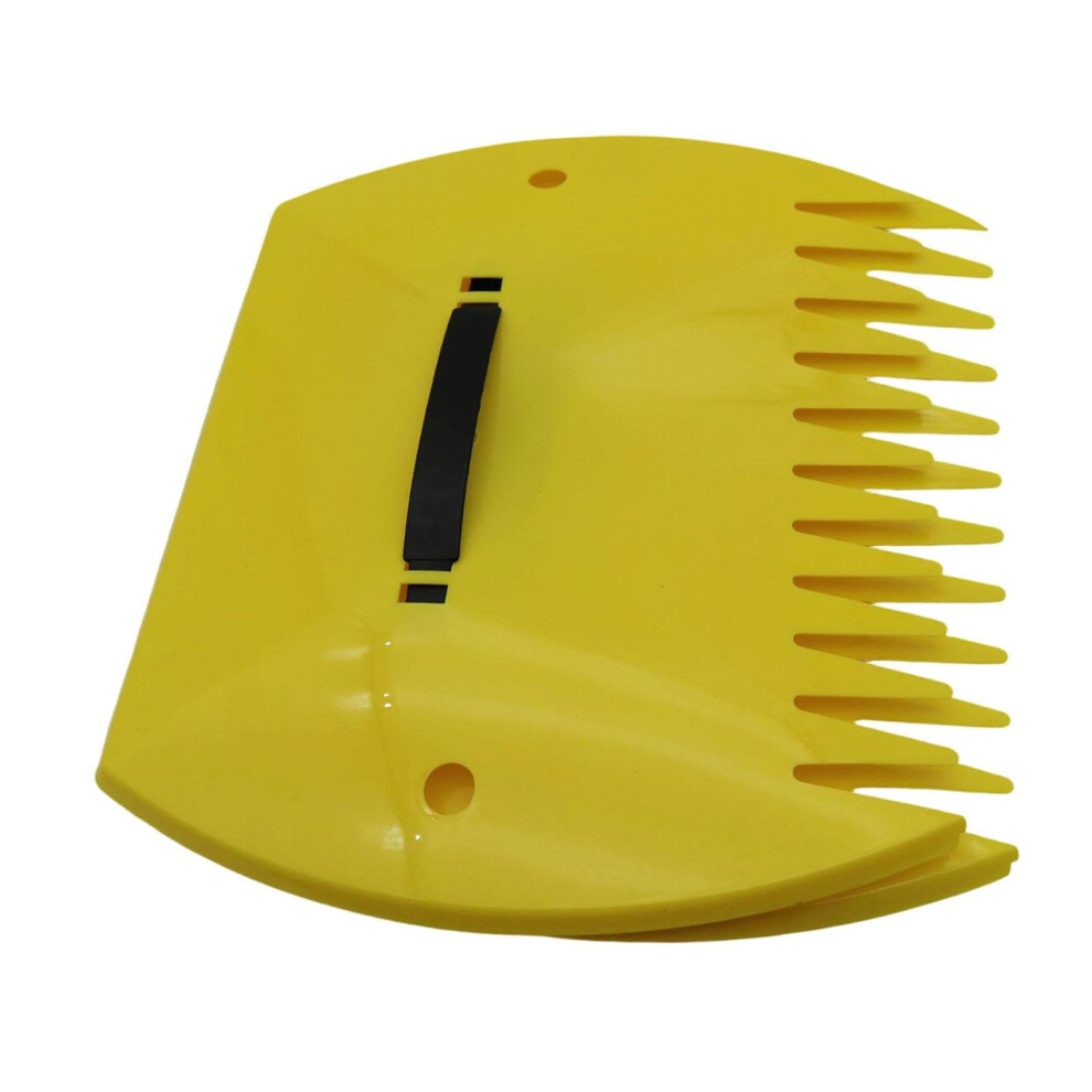 Leaf Rakes Lightweight Ergonomic Grip Clear Plastic Garden Hand Rakes For Yard Debris Cleanup Rectangle Yellow