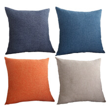 Housses de coussin en tissu de haute qualité, couleur unie décorative avec fermeture éclair invisible, confortables et modernes pour la