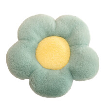 Fonctionnel et ludique pour la chambre ou le salon, ce coussin de sol décoratif à motif marguerites, en velours doux et peluche exquise, conserve