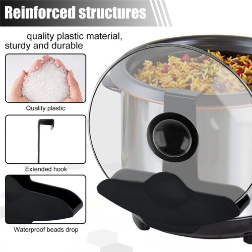 Pot Lid Rack, Hands Free Pot Lid Rack Attachment, Space Saving Pot Lid Rack, Pot Lid Storage Rack, Clutter Free Kitchen 1