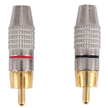 20PièCes SéRies Connecteur de Câble de Verrouillage Audio VidéO Plug RCA Plaqué Or