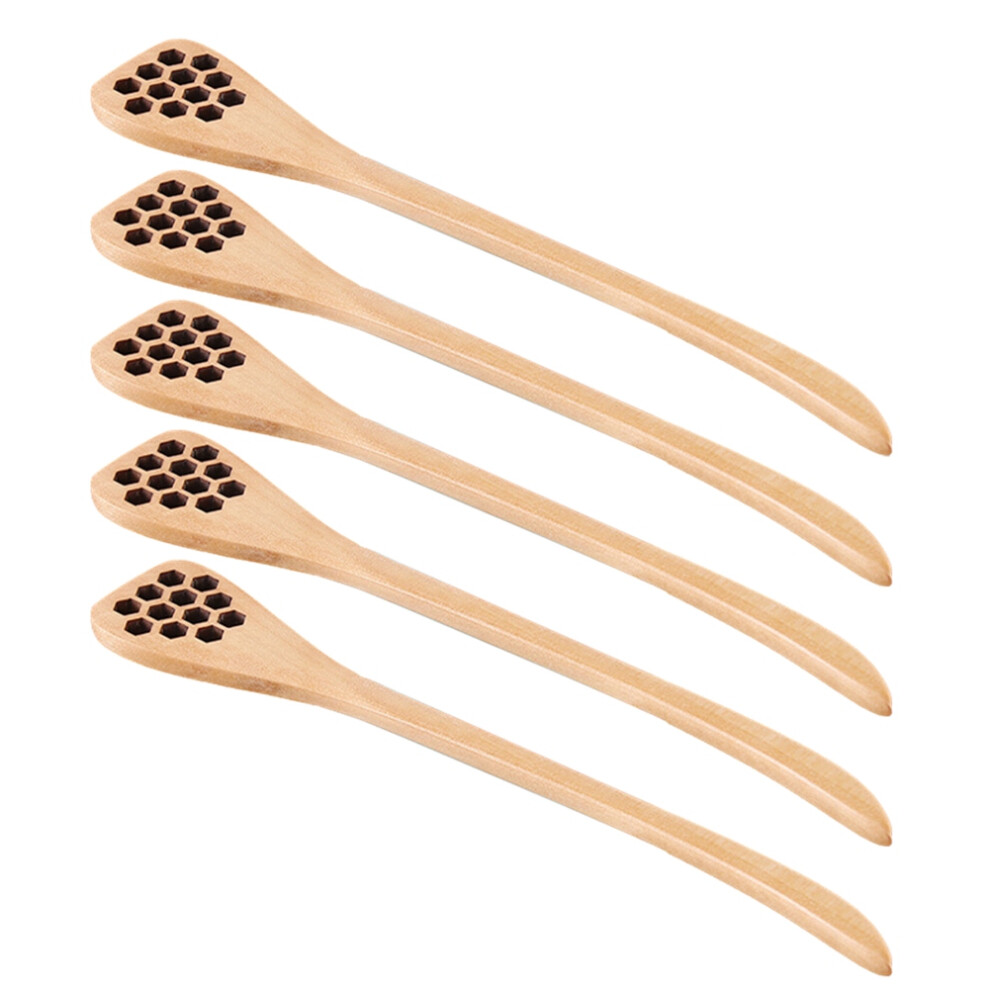 Wooden Stirring Spoon H-Oney Spoon Honeycomb, Honey Spoon, Stirring Stick Spoon, Hand Mixer D 6131641800316