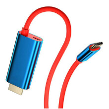 Type C to -Compatible Cable 4K 30Hz USB C to -Compatible Cable with PD60W Power Port for