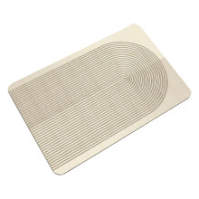 Soft Fabric Bathroom Mat, Shower Rug-arched stripes 60 by 90cm