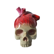 Totenkopf-Herz-Schreibtischdekoration, Totenkopf-Herz, Halloween-Dekoration, Party- und Geburtstagsornament für Familie und Kinder